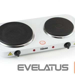 Electric oven Tristar  Free standing table hob KP-6245 Number of burners/cooking zones 2, Rotary, White, Hot plate, Electric 