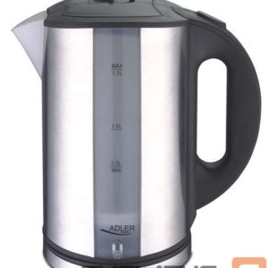 Teapot Adler  Kettle AD 1216 Standard, Stainless steel, Stainless steel, 2000 W, 360° rotational base, 1.7 L 