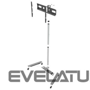 TV bracket EDBAK  Flat Screen Trolley for One Screen Floor stand, TR5E, 42-65 ", Trolleys & Stands, Maximum weight (capacity) 50 kg, Black 