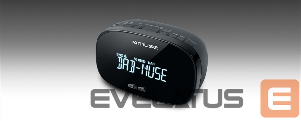 Interactive solution Muse DAB+/FM Dual Alarm Clock Radio M-150 CDB Alarm function, AUX in, Black