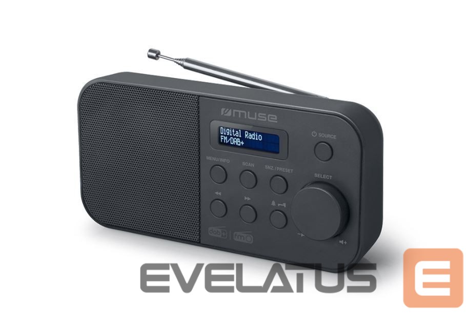 Interactive solution Muse Alarm function, M-109DB, Portable radio, Black