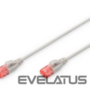 Converter Digitus  CAT 6 U-UTP  Slim patch cord Patch cord, Modular RJ45 (8/8) plug, 2 m, Grey 