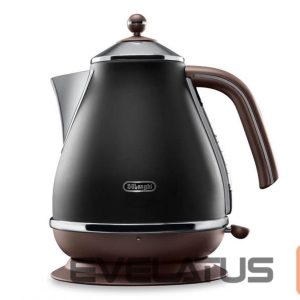Teapot DeLonghi  Icona Vintage KBOV2001BK Standard kettle, Stainless steel, Black, 2000 W, 1.7 L, 360° rotational base 