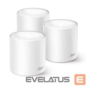 Routers TP-Link  AX1500 Whole Home Mesh Wi-Fi 6 System Deco X10 (3-pack)  802.11ax 10/100/1000 Mbit/s Ethernet LAN (RJ-45) ports 1 Mesh Support Yes MU-MiMO Yes No mobile broadband Antenna type Internal 