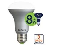 Switches and sockets Leduro  LED spuldze R63 E27 8W 3000K 550l 