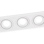 Electrical materials Leduro  SQUARE 3 Recessed white GU10 x 3 