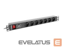 Cable Lanberg  PDU-07E-0200-IEC-BK  PDU 