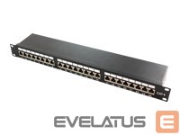 Computer components Logilink  LOGILINK NP0061 LOGILINK-  Patch Panel 19-mounting Cat.6A STP 24 ports, black 