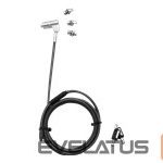 Computer components Dicota  DICOTA Universal Security Cable Lock 3 Exchangeable heads fits all slots keyed 
