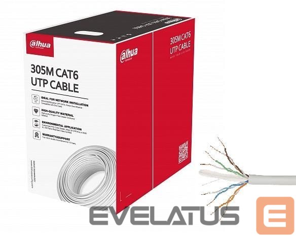 Commutator DAHUA CABLE CAT6 UTP 305M WHITE/PFM920I-6UN-C