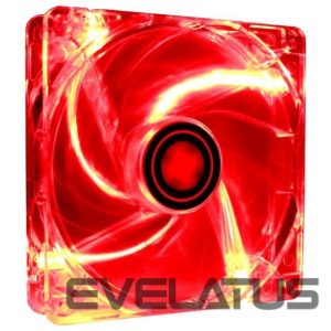 Cooler XILENCE  CASE FAN 120MM TRANSP 3PIN+4P/RED 12V XF046 