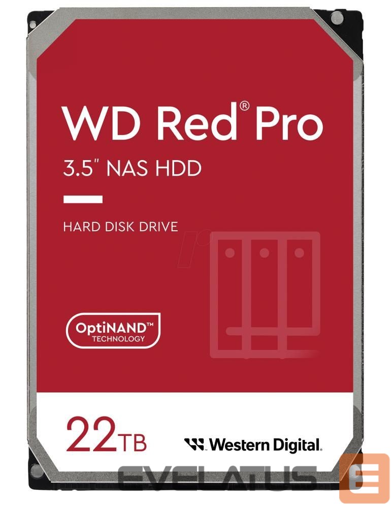 Hard drive HDD Western Digital HDD||Red Pro|22TB|SATA|512 MB|7200 rpm|3,5"|WD221KFGX