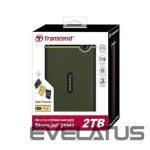 Hard drive HDD Transcend  External HDD||StoreJet|2TB|USB 3.0|Colour Green|TS2TSJ25M3G 