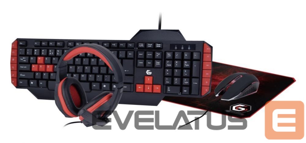 Computer keyboard Gembird KEYBOARD USB GAMING KIT ENG/ULTIMATE GGS-UMG4-02