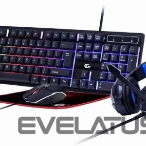 Computer keyboard Gembird  KEYBOARD USB GAMING KIT ENG/GHOST GGS-UMGL4-02 