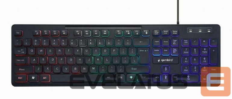 Computer keyboard Gembird KEYBOARD MULTIMEDIA USB ENG/BLACK KB-UML-02