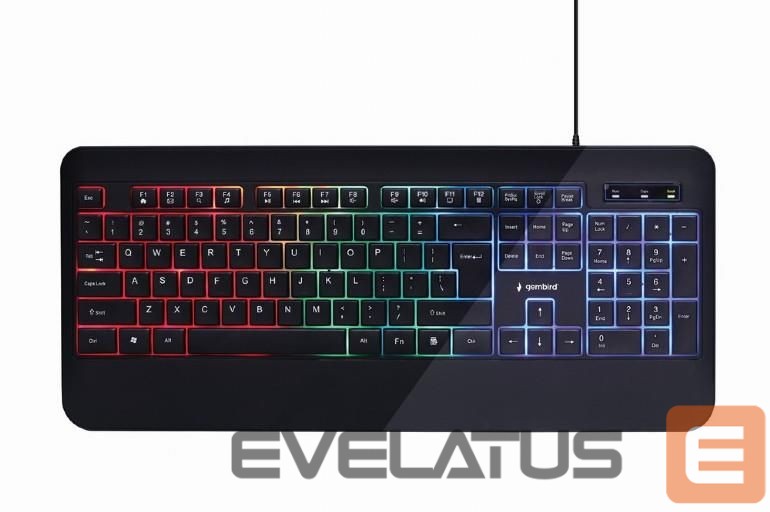 Computer keyboard Gembird KEYBOARD MULTIMEDIA USB ENG/BLACK KB-UML-03