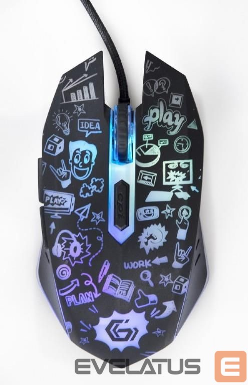 Computer mouse Gembird MOUSE USB OPTICAL BLACK/MUS-6B-GRAFIX-01