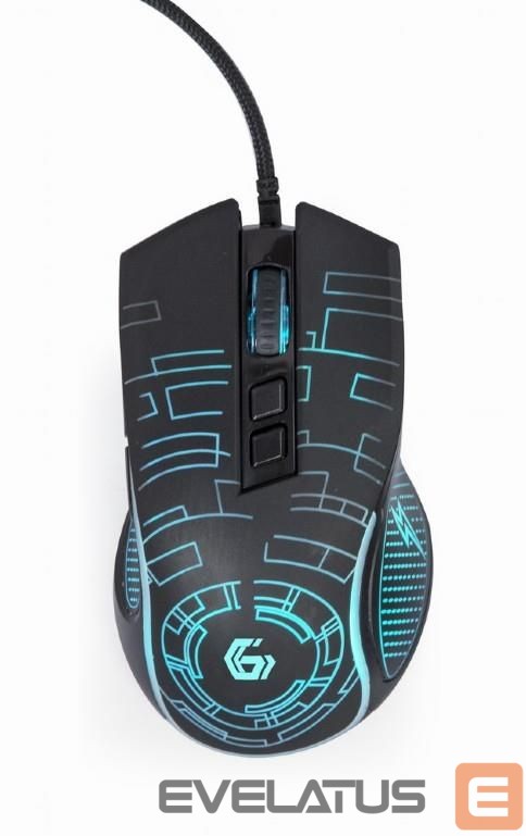 Computer mouse Gembird MOUSE USB OPTICAL GAMING/BLACK MUSG-RGB-01