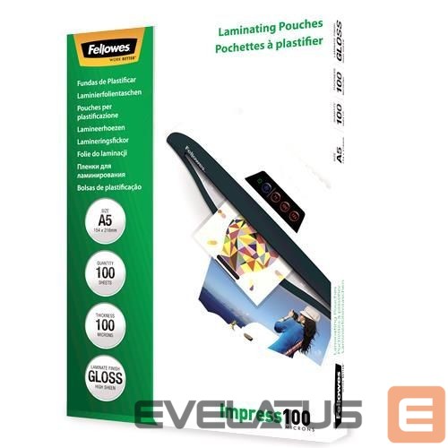Office supplies Fellowes LAMINATOR POUCH GLOSSY/A5 100 100PCS 5351002