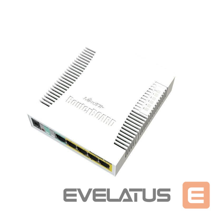 Commutator Mikrotik Switch||CSS106-1G-4P-1S|5x10Base-T / 100Base-TX / 1000Base-T|1xSFP|CSS106-1G-4P-1S