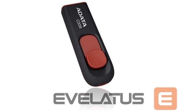 Flash drive ADATA MEMORY DRIVE FLASH USB2 64GB/BLACK/RED AC008-64G-RKD