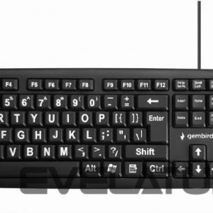 Computer keyboard Gembird  KEYBOARD STANDART USB ENG BIG/LETT. BLACK KB-US-103 