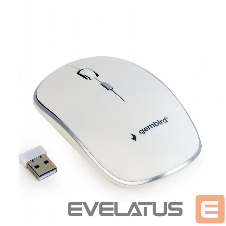 Computer mouse Gembird MOUSE USB OPTICAL WRL/WHITE MUSW-4B-01-W