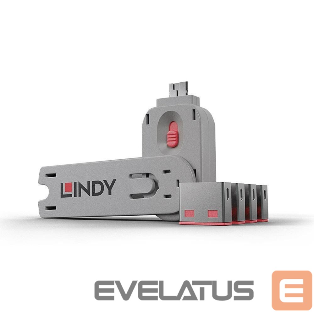 Modules and transceivers LINDY USB PORT BLOCKER 4PACK/PINK 40450