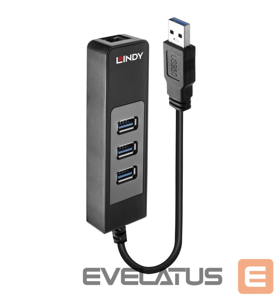Converter LINDY I/O HUB USB3 & LAN ADAPTER/43176