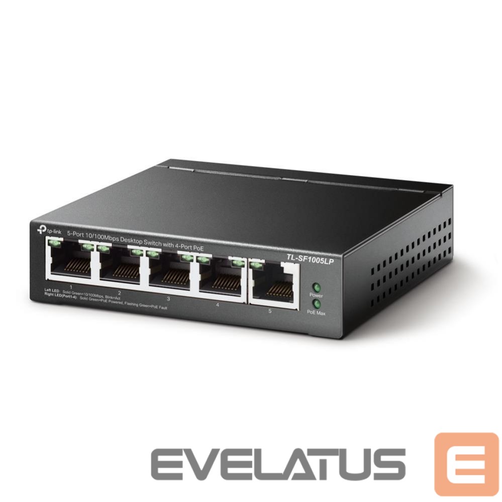 Commutator TP-Link Switch||TL-SF1005LP|5x10Base-T / 100Base-TX|PoE ports 4|TL-SF1005LP