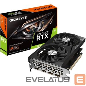 Graphic card / Video cards Gigabyte  Graphics Card||NVIDIA GeForce RTX 3050|8 GB|GDDR6|128 bit|PCIE 4.0 16x|Memory 14000 MHz|2xHDMI|2xDisplayPort|GV-N3050WF2OCV2-8GD 