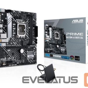 Motherboard for Intel processors Asus  Mainboard||Intel H610|LGA1700|MicroATX|Memory DDR4|Memory slots 2|1xPCI-Express 3.0 1x|1xPCI-Express 4.0 16x|2xM.2|1x15pin D-sub|1xHDMI|1xDisplayPort|2xAudio-In|1xAudio-Out|4xUSB 2.0|2xUSB 3.2|2xPS/2|1xRJ45|2xRF-Out|H610M-AWIFID4 