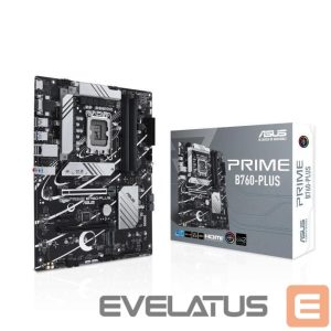 Motherboard for Intel processors Asus  Mainboard||Intel B760 Express|LGA1700|ATX|Memory DDR5|Memory slots 4|2xPCI-Express 3.0 1x|1xPCI-Express 4.0 16x|1xPCI-Express 5.0 16x|3xM.2|1x15pin D-sub|1xHDMI|1xDisplayPort|2xUSB 2.0|3xUSB 3.2|1xUSB-C|1xRJ45|3xAudio port|PRIMEB760-PLUS 