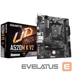 Motherboard for AMD processors Gigabyte  Mainboard||AMD A520|SAM4|Micro-ATX|Memory DDR4|Memory slots 2|1xPCI-Express 3.0 1x|1xPCI-Express 3.0 16x|1xM.2|1x15pin D-sub|1xHDMI|2xUSB 2.0|4xUSB 3.2|1xPS/2|1xRJ45|3xAudio port|A520MKV21.1 
