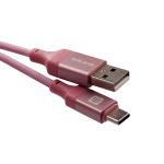 Cable Evelatus  Cable USB A to C 2M Aluminum housing braiding Pink Pink