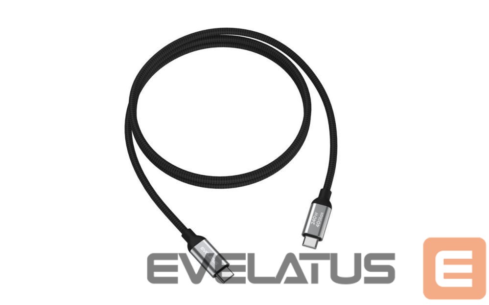 Cable Evelatus Flex Cable Pro USB 2.0 Type C to Type C 1.2M 240W 5A Black