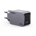 Adapter Ugreen  Nexode Pro USB-A+2 USB-C 65W Mini GaN Fast Charger Set Grey