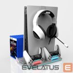 Controller iLike  DZ504 Slim Multi Dock Station for Play Station 5 PS5 Controllers with Cooling fas & RGB Black