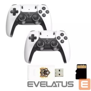 Gaming console GameBox  HY01 64bit Retro 20K Game 4K Hdmi stick console / Android Box x2 wireless controllers White