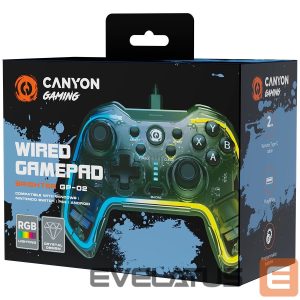 Controller Canyon  gamepad Brighter GP-02 Wired Crystal Transparent