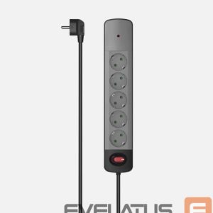 Converter Hama  power strip 5-way sockets Grey Black