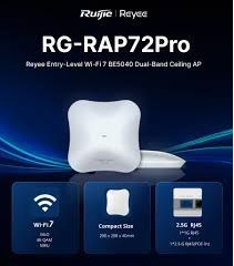 Consumer electronics Ruijie  RG-RAP72Pro – Reyee Wi-Fi 7 BE5040 divjoslu griestu piek ļuves punkts 