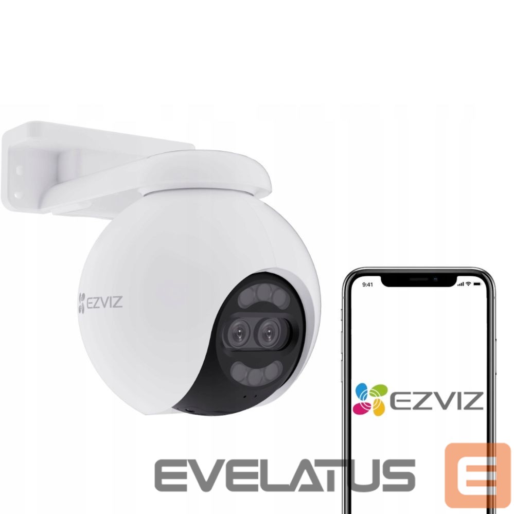 IP-kamera EZVIZ H80x Outdoor IP65 Dual lens 8MP+2MP 4K Camera Pan & Tilt 360 MicroSD / Night vision White