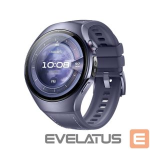 Smart watches Huawei  Watch 5 (46mm), Fluorelastomer Purple blue strap, Titanium body, Rates-L39L 