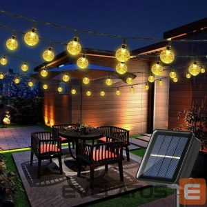 Lights for outdoor use Elight  Garden Decor Solar IP65 LED glass balls (1cm) style bulb string light 7m 40pcs bulbs 