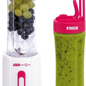 Shredders Noveen  Blender 300W Ice Crushing Blades 2x600ml Bottles Non-Drip BPA-Free Amerant 