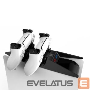 Controller Saitake  Dual charging station Dock for Sony Play Station 5 PS5 Controllers console shape Black White