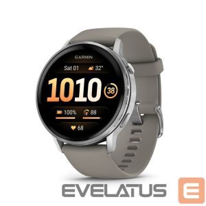 Smart watches Garmin  Venu 4 - 45mm, Silver with Silver Gray Silicone Band sports watch 