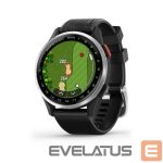 Smart watches Garmin  Approach S44 Silver Aluminium Bezel with Black Silicone Band 